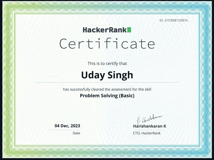HackerRank Problem Solving