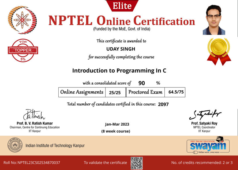 Introduction To Programming In C