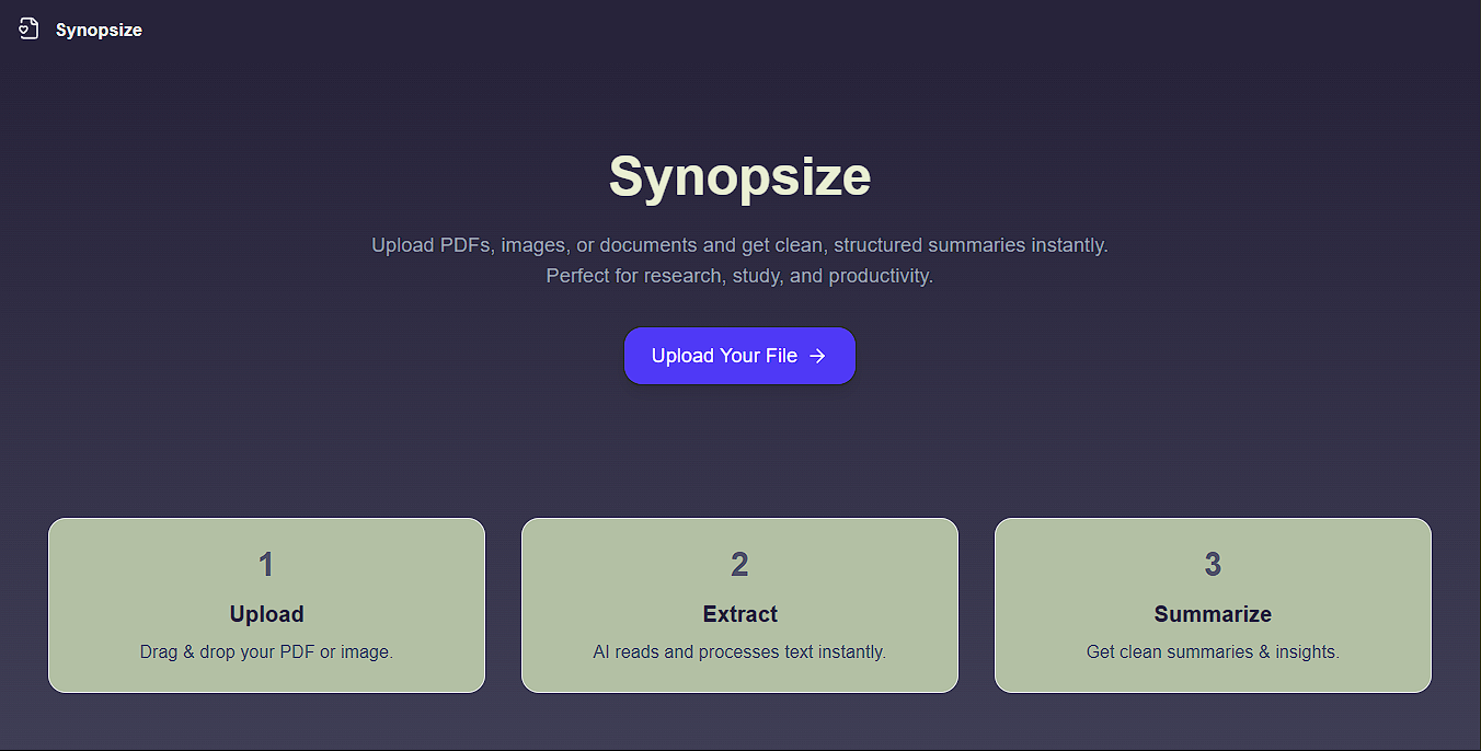 Synopsize - AI Document Summarizer